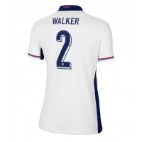 Camiseta Inglaterra Kyle Walker #2 Primera Equipación Replica Eurocopa 2024 para mujer mangas cortas